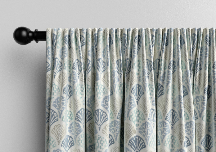 Foxley Faux Silk, Marine - Made to Measure Curtain - Image 9
